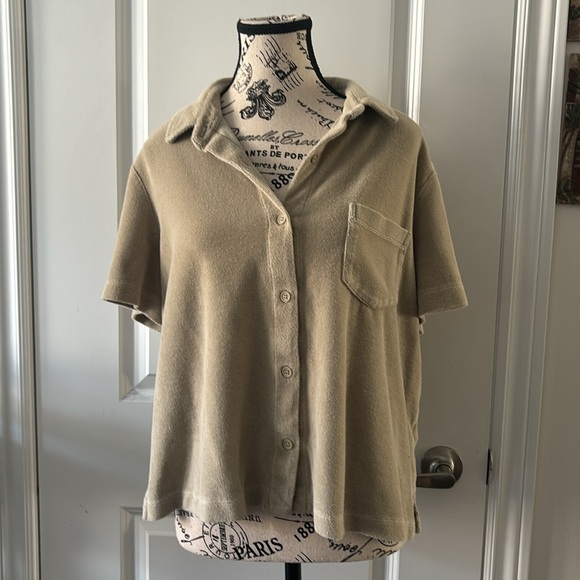 Simons Tops - Simons Sage Green Organic Cotton Blent Terry Matching Set